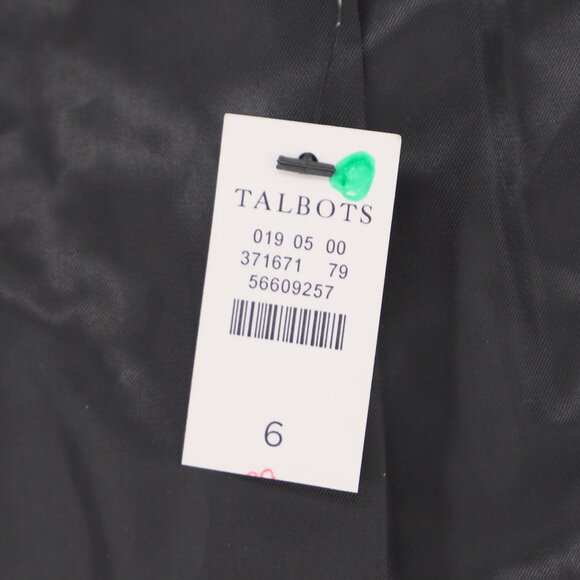 NWT TALBOTS Breckenridge Tweed Wool Blend Jacket Blazer Black Multi Size 6 - Picture 10 of 11